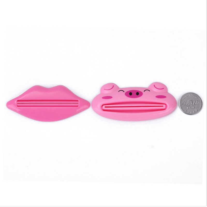 1pc Cartoon Toothpaste Squeezer: A Cute Kitchen Gadget for Easier Bathroom Cleaning!