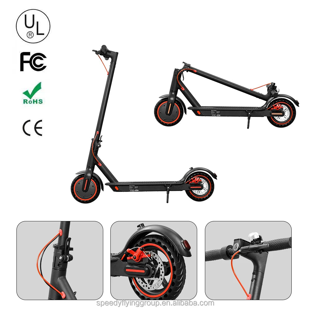 HEZZO HS-04PRO IPX5 US EU UK Stock Dropshipping Electric Scooter 8.5Inch 350w 36V 10.4AH Electric Scooter Adults Escooter