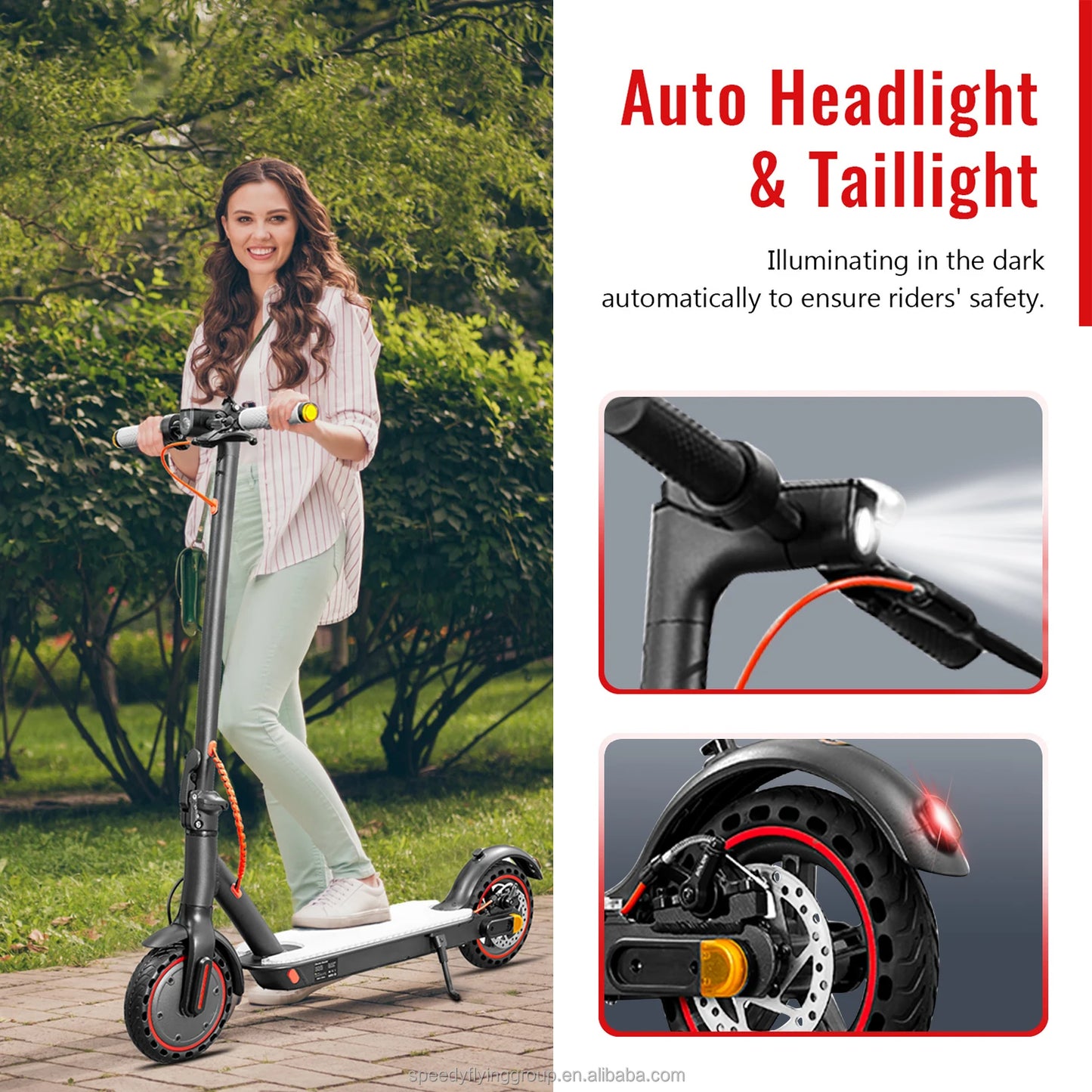 HEZZO HS-04PRO IPX5 US EU UK Stock Dropshipping Electric Scooter 8.5Inch 350w 36V 10.4AH Electric Scooter Adults Escooter