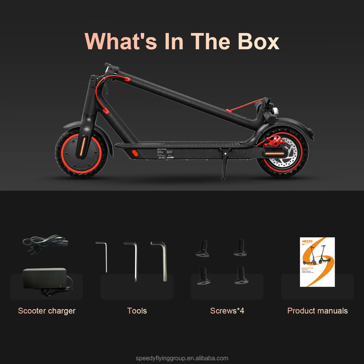 HEZZO HS-04PRO IPX5 US EU UK Stock Dropshipping Electric Scooter 8.5Inch 350w 36V 10.4AH Electric Scooter Adults Escooter