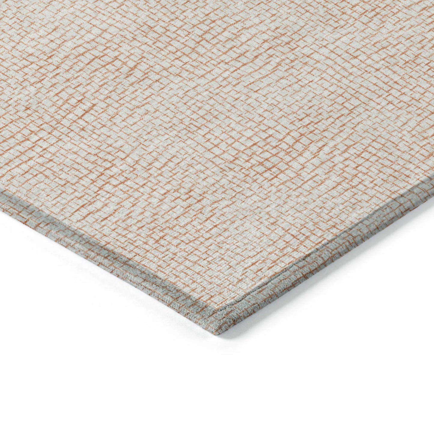 Homeroots 3' X 5' Peach And Beige Geometric Washable Indoor Outdoor Area Rug