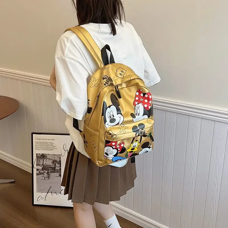 Disney cartoon Mickey Mouse New Kids Backpack Mini Minnie Schoolbag Girls and Boys Cute Shoulder Bag