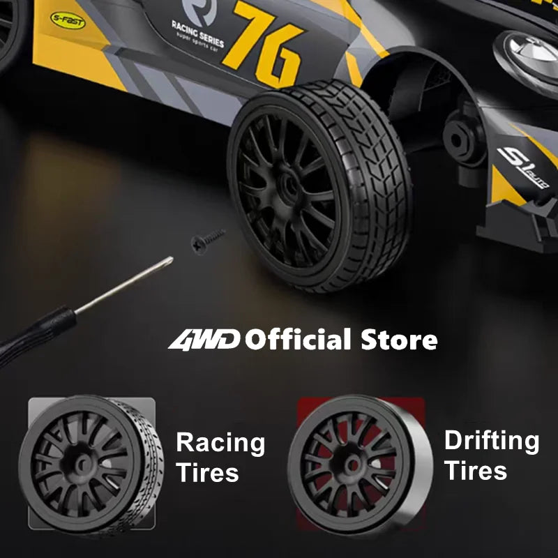 4WD 1:24 Remote Control Drift RC Racing Car 20KM/H High Speed 4x4 RC Cars Vehicle Model Electronic Toy for Kids Children Gift