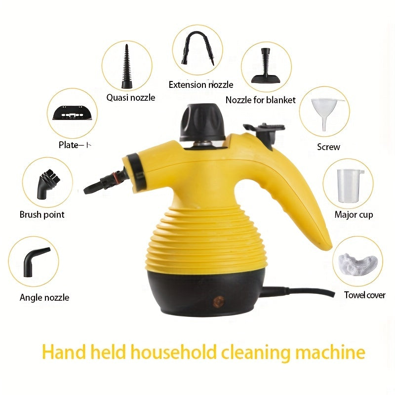 ESUPER Steam Cleaner Multi-Purpose Handheld Pressurized Steam Cleaner With 9-Piece Accessories, Perfect For Kitchen Stain Removal, Curtains, Car Seats, Floor, Window Cleaning