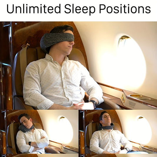 1pc Travel Pillow, 2 In 1 Multifunctional Eye Mask Pillow, Comfortably Supports The Head, Neck And Chin For Airplane Train Car Outdoor Camping Hiking