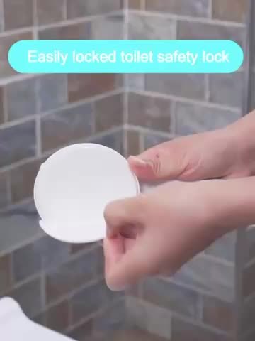 [AirXing Toilet Lock] AirXing White Plastic Toilet Lock - Childproof Latch with Easy-Install Design, Prevents Unauthorized Use for Youngsters & Pets, Secure Bathroom Access, Pet Safety Device, Modern Toilet Accessory, Durable