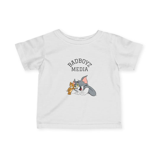 Cute Cartoon Infant Tee - BadBoyz Media Design, Baby Gift, Toddler Apparel, Fun T-Shirt for Kids, Unique Baby Shower Gift