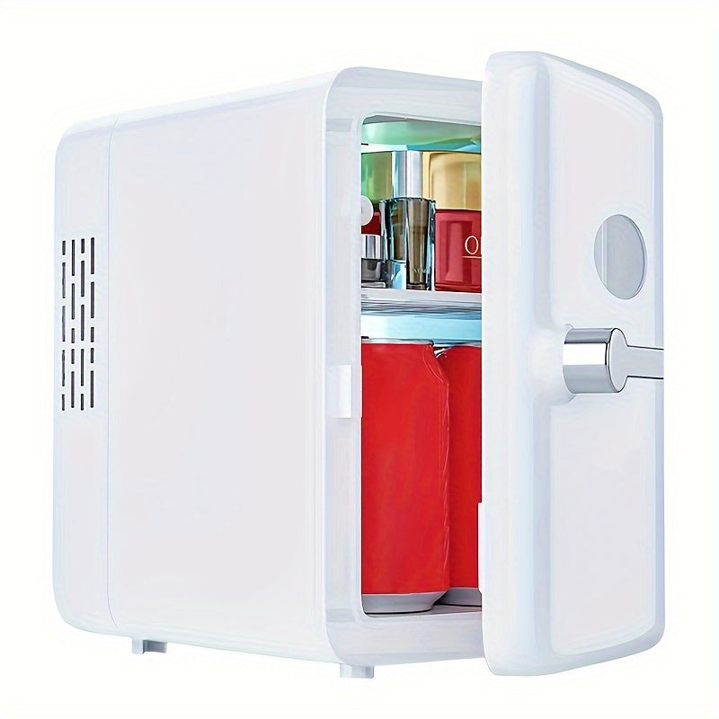 Portable Mini Fridge - 1.06gal/6 Can Cooler & Warmer - Perfect For Skincare, Beverage, Home, Office & Car - Great Gift Idea!
