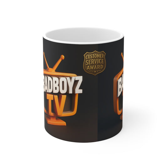 Badboyz TV Mug, Custom Ceramic Coffee Cup, Fun Work or Home Mug