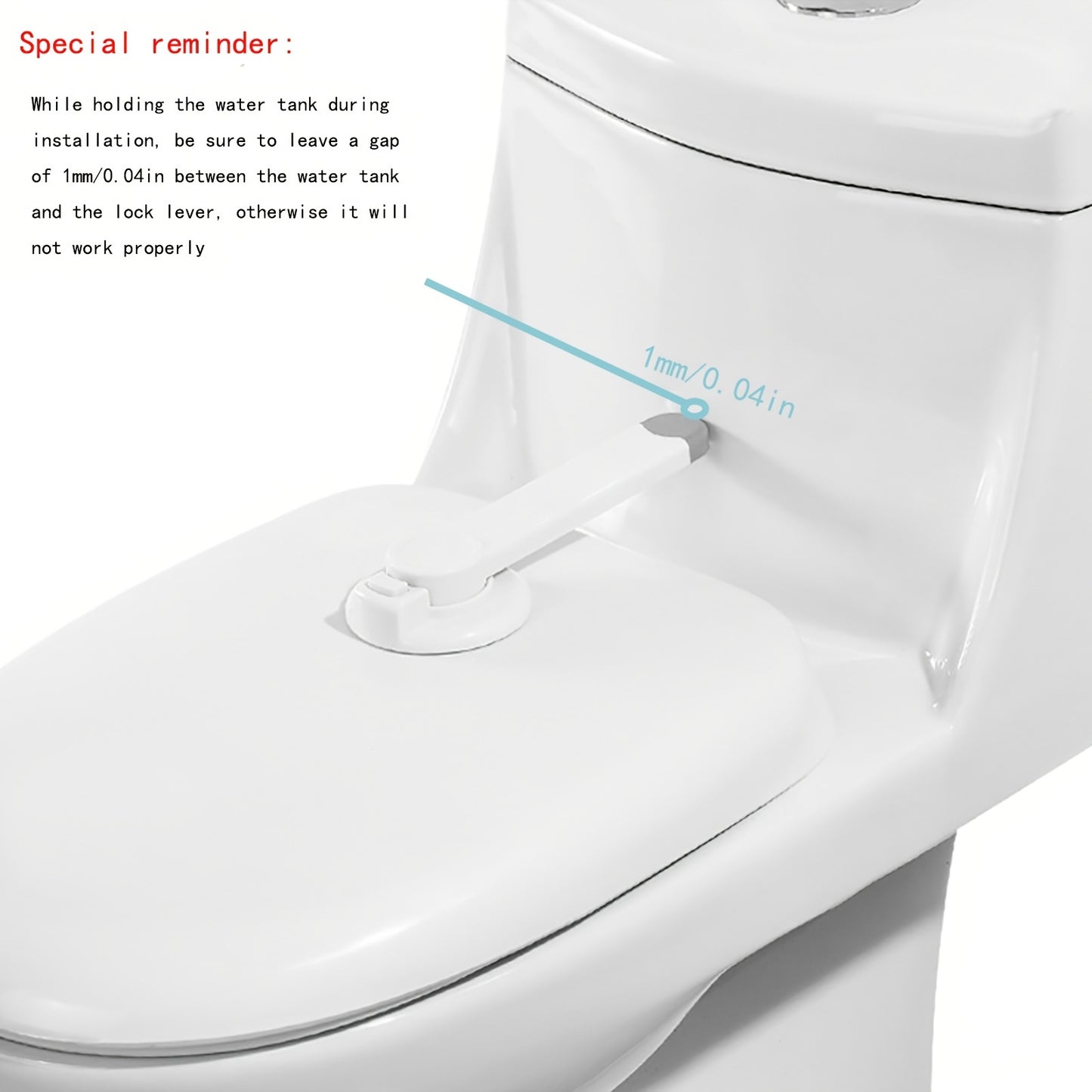 [AirXing Toilet Lock] AirXing White Plastic Toilet Lock - Childproof Latch with Easy-Install Design, Prevents Unauthorized Use for Youngsters & Pets, Secure Bathroom Access, Pet Safety Device, Modern Toilet Accessory, Durable