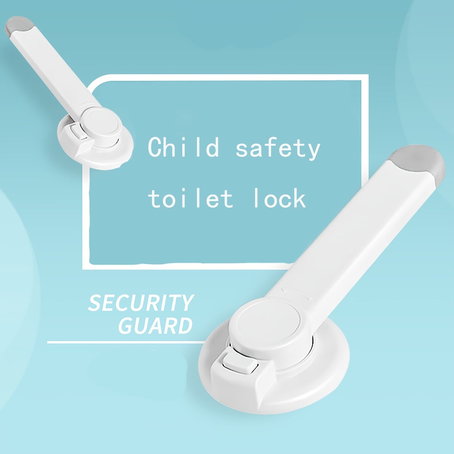 [AirXing Toilet Lock] AirXing White Plastic Toilet Lock - Childproof Latch with Easy-Install Design, Prevents Unauthorized Use for Youngsters & Pets, Secure Bathroom Access, Pet Safety Device, Modern Toilet Accessory, Durable