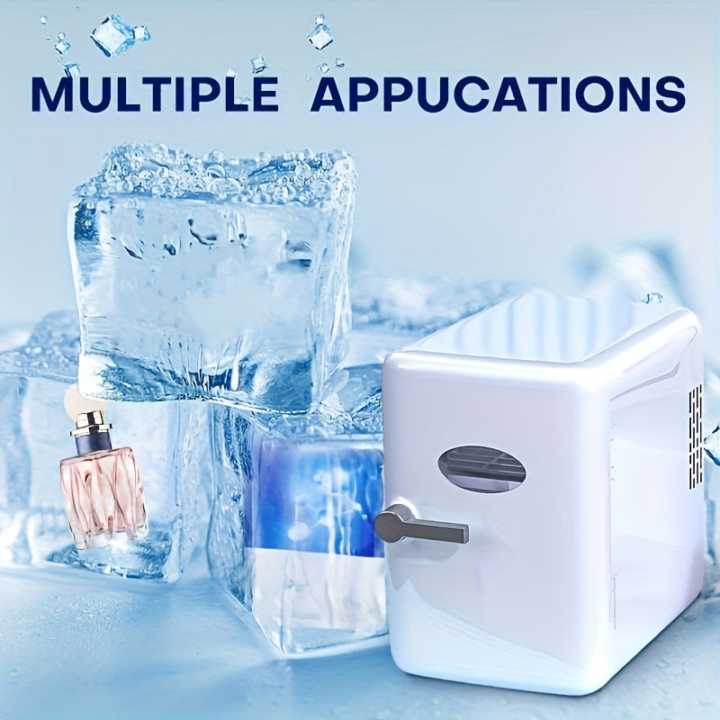 Portable Mini Fridge - 1.06gal/6 Can Cooler & Warmer - Perfect For Skincare, Beverage, Home, Office & Car - Great Gift Idea!